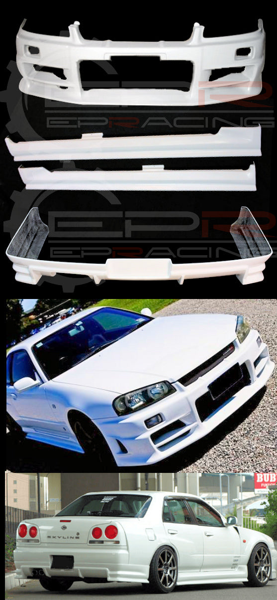 R34 GT GTT 4-Door GTR Style Normal Aero Kit)