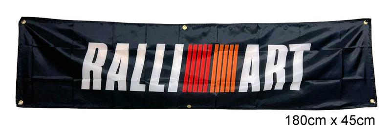 Ralliart Long Garage Wall Flag